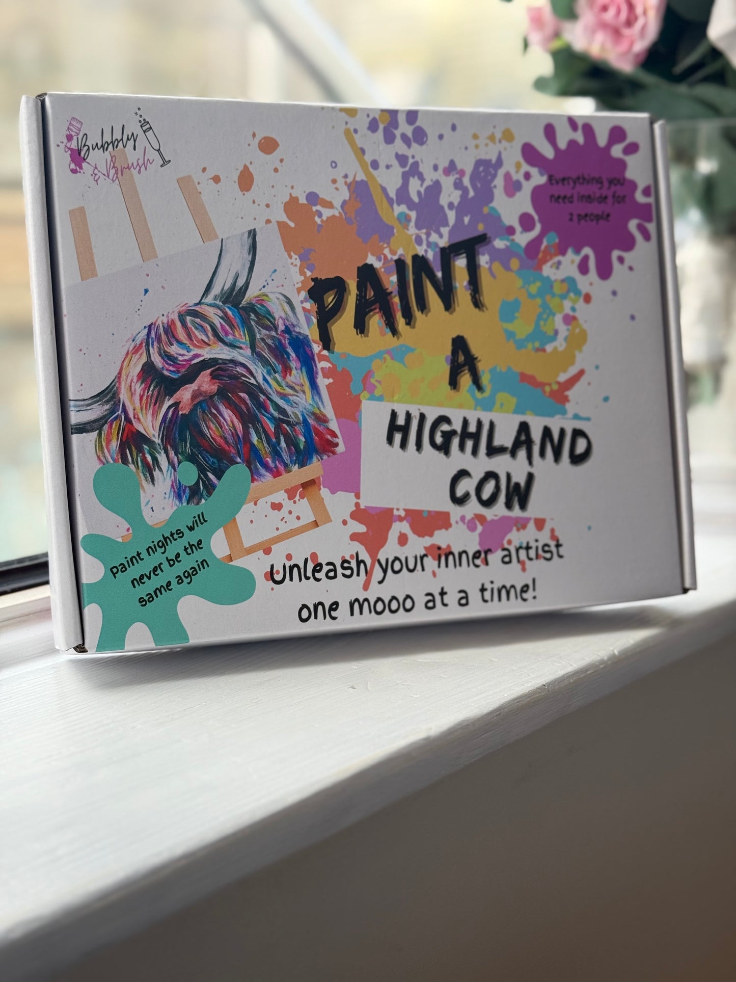 Paint a Highland Cow painting kit