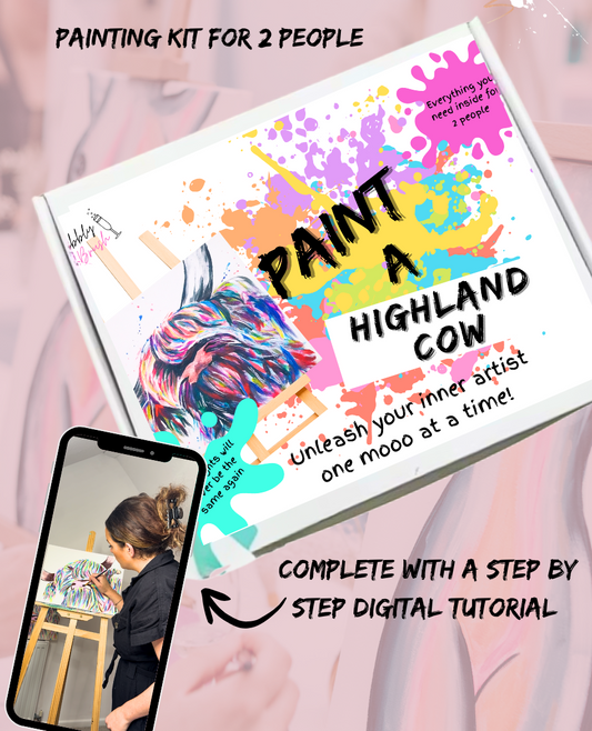 Paint a Highland Cow painting kit
